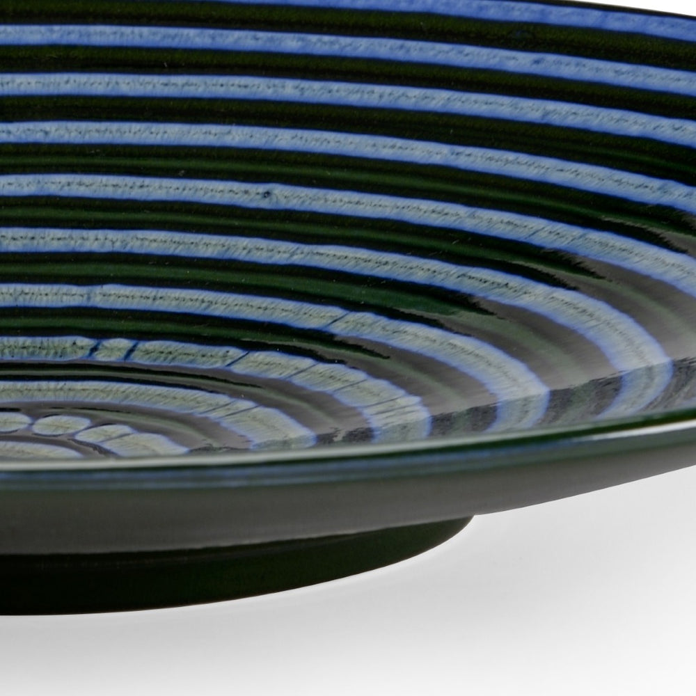 Chelsea House Swirl Hand-Glazed Ceramic Plate 22.75" — Large Blue-Green Swirl Platter For Serving Or Wall Art 383506