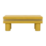 Coulter Leather Cocktail Table Yellow 383546 Chelsea House