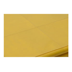 Chelsea House Coulter Honey Leather Cocktail Table With Brass Banding — Handcrafted Wood Frame, Luxurious Mustard Finish 383546