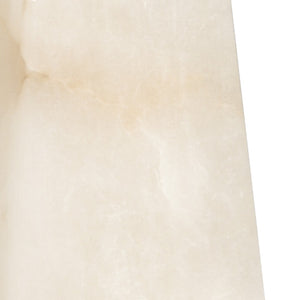 Chelsea House Alabaster Obelisk Sculpture With Coffee-Bronze Iron Base — 19" Tall Luminous Stone Accent Piece 383570