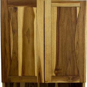 HomeRoots 24" Brown Solid Wood Wall-Mounted Accent Cabinet - Elegant Storage Solution for Any Room Decor 383580