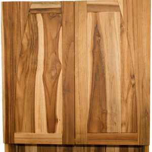 HomeRoots 24" Brown Solid Wood Frame Wall-Mounted Accent Cabinet – Stylish Storage Solution for Any Room! 383585