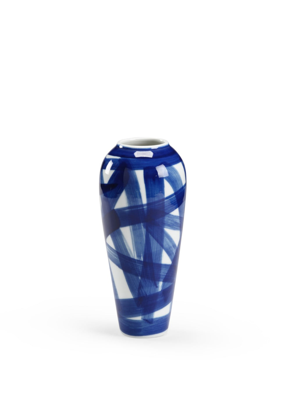 Chelsea House Johnsbury Hand-Painted Cobalt Blue Ceramic Vase, 10.5" Small Accent For Shelves & Stems, Timeless Elegance 383590