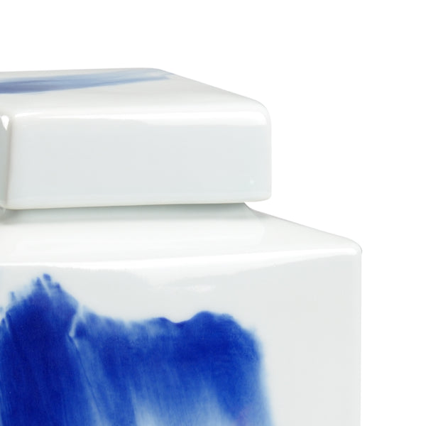 Chelsea House Jizhou Hand-Painted White Glaze Ceramic Vase With Cobalt Motifs — Timeless 9.5" Accent Piece For Decor 383595