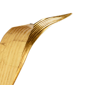 Chelsea House Small Porcelain Tulip On Crystal Stand — Handcrafted Matte White Bloom, Antique Gold Stem, Compact 20" Accent Sculpture 383618