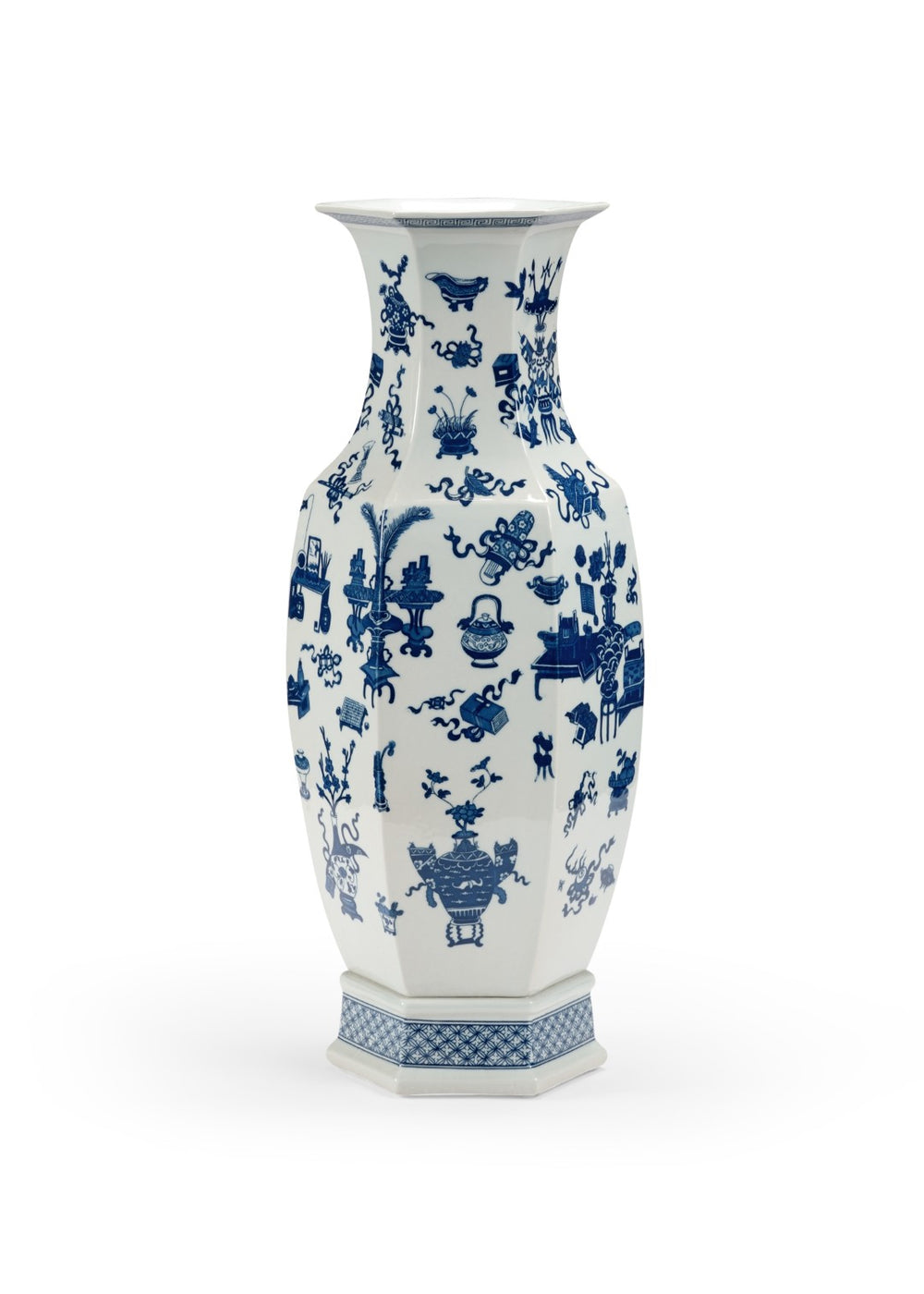 Chelsea House Large Ming Vase — 25" Hand-Painted Blue-And-White Ceramic With Luminous Glaze, Timeless Mantel Focalpiece 383623