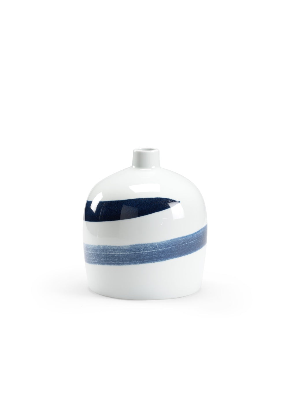 Chelsea House Essex Hand-Glazed Ceramic Jug, White With Cobalt Blue Swirl – 11" Decorative Vase Accent 383634