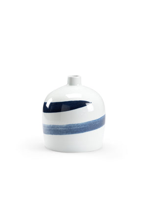 Chelsea House Essex Hand-Glazed Ceramic Jug, White With Cobalt Blue Swirl – 11" Decorative Vase Accent 383634