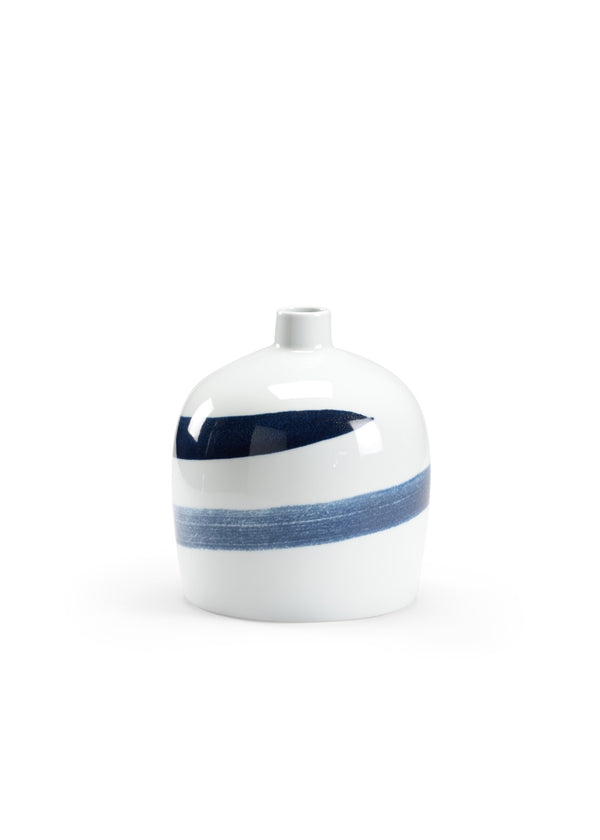 Chelsea House Essex Hand-Glazed Ceramic Jug, White With Cobalt Blue Swirl – 11" Decorative Vase Accent 383634