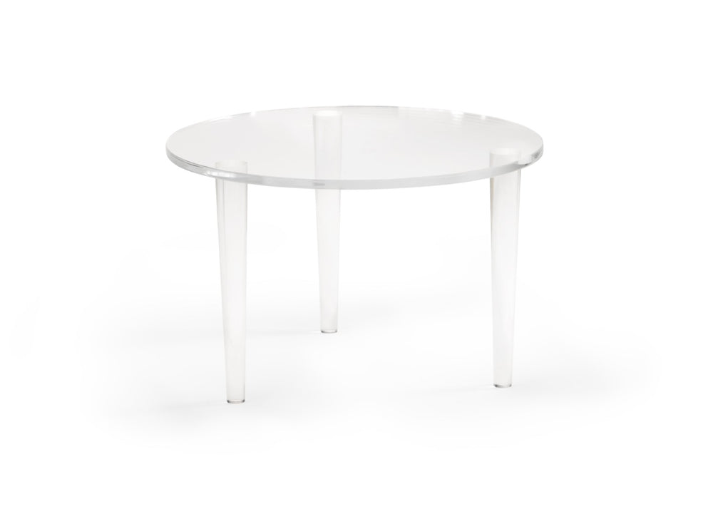 Chelsea House Round Acrylic Coffee Table — Crystal-Clear, Lightweight 28" Round Accent Table, Scratch-Resistant Minimalist Centerpiece 383663