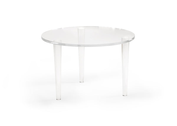 Chelsea House Round Acrylic Coffee Table — Crystal-Clear, Lightweight 28" Round Accent Table, Scratch-Resistant Minimalist Centerpiece 383663
