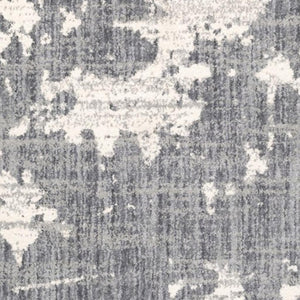 HomeRoots 2' Contemporary Grey and Ivory Distressed Runner Rug - Perfect for Hallways and High-Traffic Areas 3'10" x 5'5" 383665