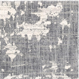 HomeRoots 2' Contemporary Grey and Ivory Distressed Runner Rug - Perfect for Hallways and High-Traffic Areas 7'10" x 10'10" 383668