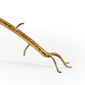 Chelsea House Gold Coral Sculptural Coffee Table With Antique Gold Lacquer Iron Base And Clear Tempered Glass Top 383670