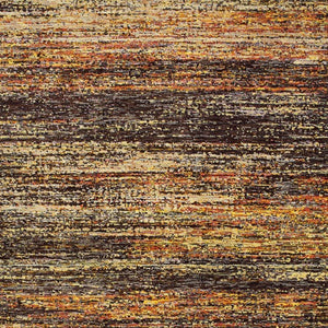 Homeroots 3' X 5' Orange Red Power Loom Area Rug Gold,Charcoal Nylon 383684