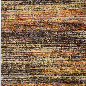 Homeroots 5' X 8' Gold And Slate Abstract Area Rug Gold,Charcoal Nylon 383685
