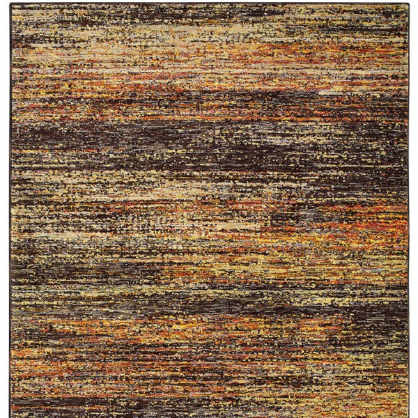 Homeroots 6' X 9' Gold And Slate Abstract Indoor Area Rug Gold,Charcoal Nylon 383686