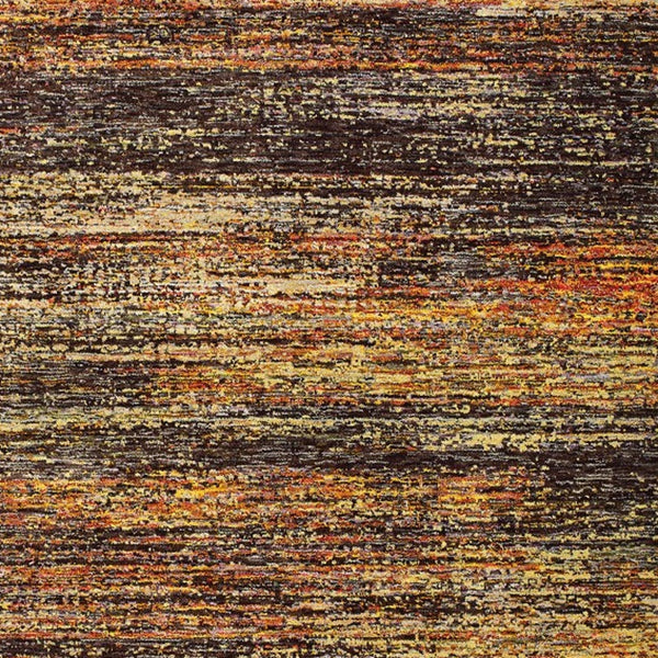 Homeroots 9' X 12' Gold And Slate Abstract Area Rug Gold,Charcoal Nylon 383689