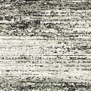 Homeroots 12' Ash And Slate Abstract Runner Rug Ash,Charcoal Nylon 383692