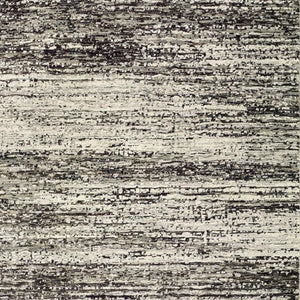 HomeRoots 2' X 8' Abstract Runner Rug - Modern Retro Design, Durable, Easy Care for High-Traffic Areas Ash/ Charcoal 3'3" x 5'2" 383693