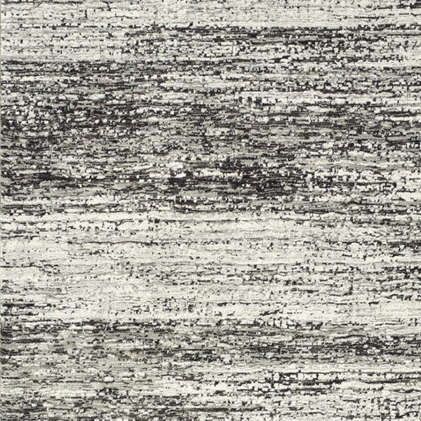 HomeRoots 2' X 8' Abstract Runner Rug - Modern Retro Design, Durable, Easy Care for High-Traffic Areas Ash/ Charcoal 5'3" x 7'3" 383694