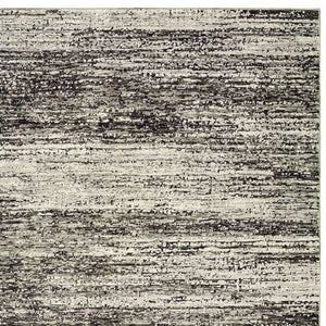 Homeroots 9' X 12' Ash And Slate Abstract Area Rug Ash,Charcoal Nylon 383698