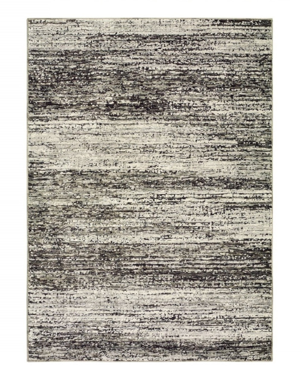HomeRoots 2' X 8' Abstract Runner Rug - Modern Retro Design, Durable, Easy Care for High-Traffic Areas Ash/ Charcoal 10' x 13'2" 383699