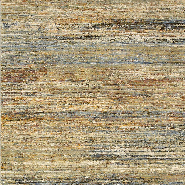 Homeroots 5' X 8' Gold And Green Abstract Area Rug Gold,Green Nylon 383703