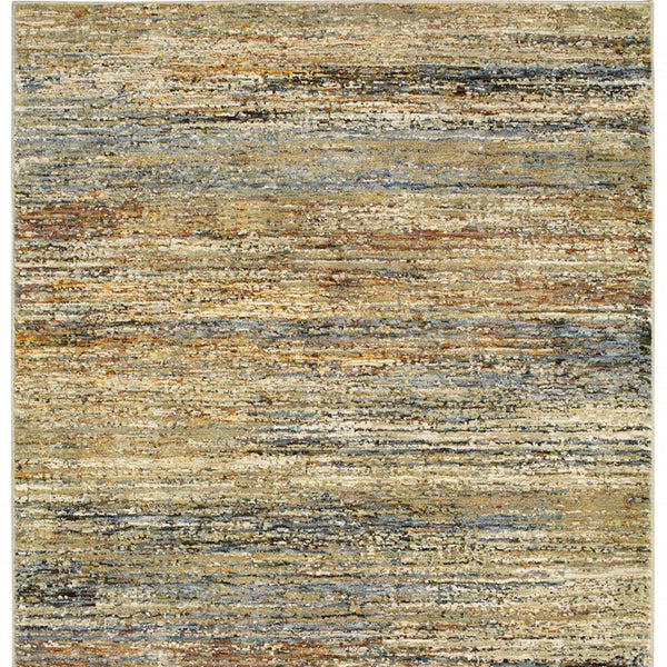 Homeroots 6' X 9' Gold And Green Abstract Area Rug Gold,Green Nylon 383704