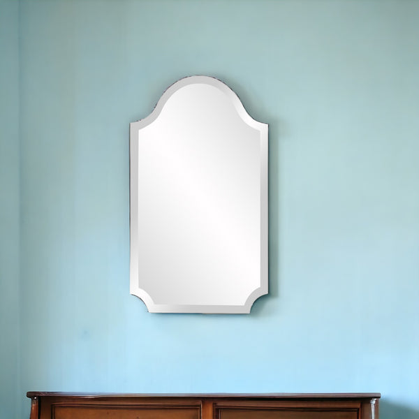 Homeroots 27" Clear Abstract Unframed Accent Mirror  Glass 383711