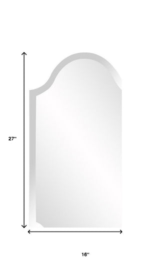 HomeRoots 27" Clear Abstract Unframed Accent Mirror - Modern Minimalist Design to Brighten Any Room Effortlessly 383711