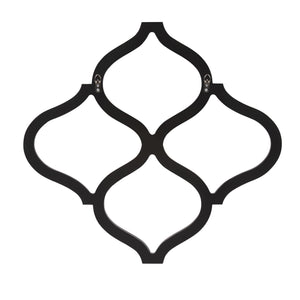 Homeroots Interlocking Mirrored Curved Shapes With Beveled Edge  Glass 383718