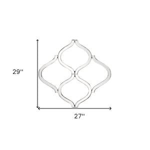 Homeroots Interlocking Mirrored Curved Shapes With Beveled Edge  Glass 383718