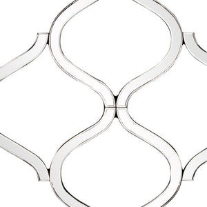 Homeroots Interlocking Mirrored Curved Shapes With Beveled Edge  Glass 383718