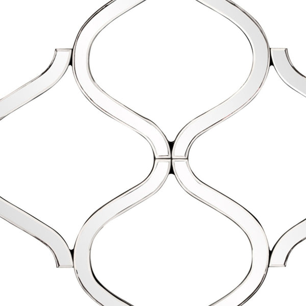 Homeroots Interlocking Mirrored Curved Shapes With Beveled Edge  Glass 383718