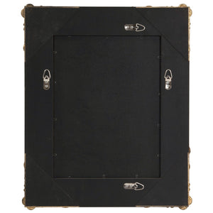HomeRoots 23" Antiqued Gold Ornate Scroll Accent Mirror - Elegant, Ready-to-Hang, Ideal for Any Room Decor 383719