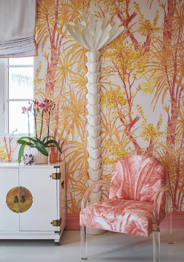 Chelsea House Palm Tree Off-White Lacquered Iron Sculpture 96" Tall — Slim, Durable Tropical Accent For Modern Spaces 383720