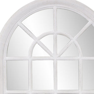 Homeroots 41" White Arch Framed Accent Mirror  Wood 383726
