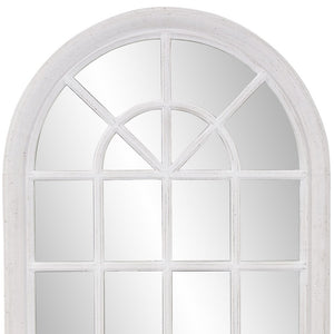 Homeroots 41" White Arch Framed Accent Mirror  Wood 383726