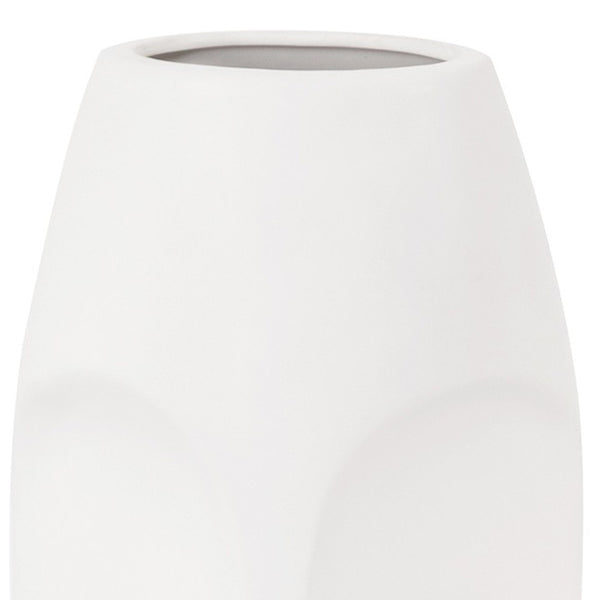 Homeroots Set Of Two Ceramic White Cylinder Table Vases  Ceramic 383727