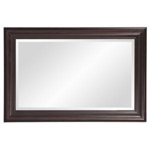 Homeroots Rectangle Oil Rubbed Bronze Finish Mirror With Wooden Bronze Frame  Wood 383729