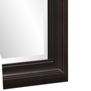 Homeroots Rectangle Oil Rubbed Bronze Finish Mirror With Wooden Bronze Frame  Wood 383729