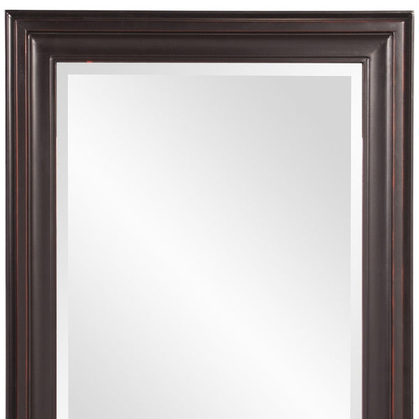 Homeroots Rectangle Oil Rubbed Bronze Finish Mirror With Wooden Bronze Frame  Wood 383729