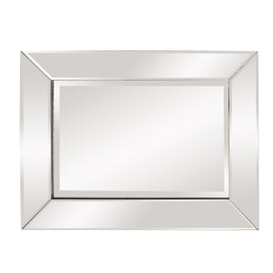 Homeroots 24" Clear Beveled Edge Frame Accent Mirror  Wood 383730
