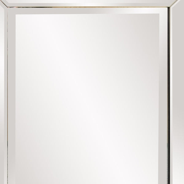 Homeroots 24" Clear Beveled Edge Frame Accent Mirror  Wood 383730