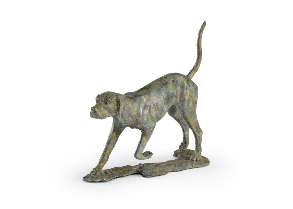 Chelsea House Pointer Parisian Verde Iron Figurine, 9"X10" Distressed Patina Accent For Shelves & Vignettes 383736