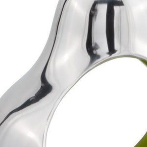 Homeroots 17" White And Silver Buffed Aluminum Tabletop Sculpture  Buffed Aluminum 383740