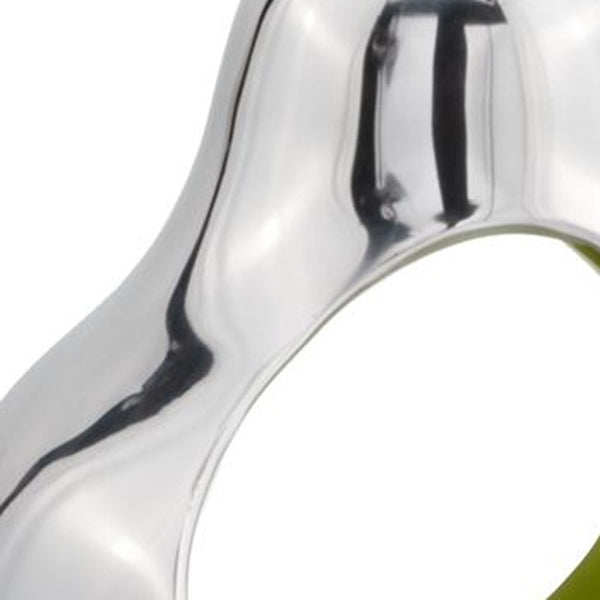 Homeroots 17" White And Silver Buffed Aluminum Tabletop Sculpture  Buffed Aluminum 383740