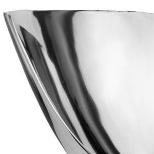 Homeroots 17" Silver Aluminum Modern Abstract Centerpiece Bowl   383745
