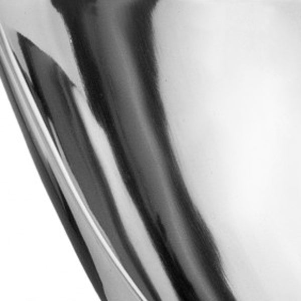 Homeroots 17" Silver Aluminum Modern Abstract Centerpiece Bowl   383745